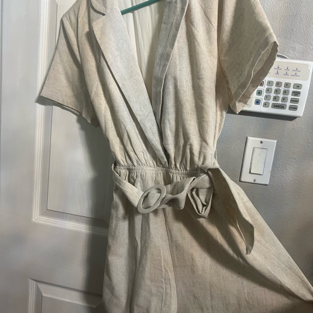 Princess Polly Cream Linen Blazer